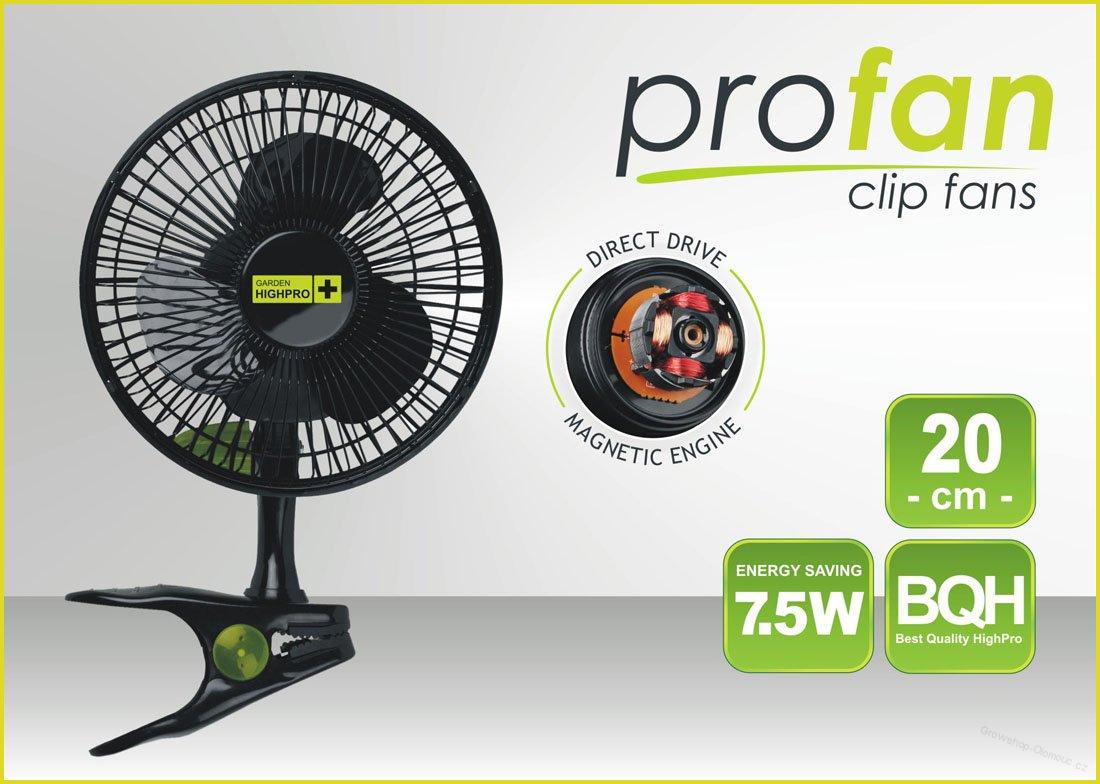 Klipsnový ventilátor PROFAN 12W, průměr 20cm
