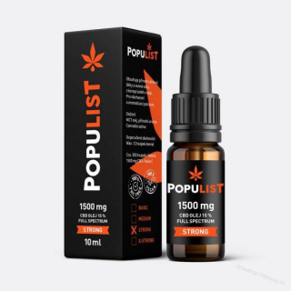 Populist CBD olej 15% (1500mg), Full Spectrum 10ml